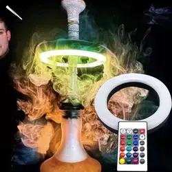 EVIL SMOKING-Lumières de ovale guilé LED colorées, lampe annulaire, absorption magnétique avec télécommande, accessoires chicha cachimba