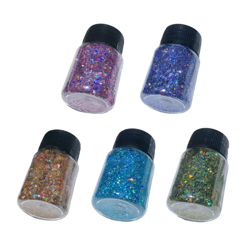 

41QC Holographic-Chunky Glitter Cosmetic Glitter Epoxy Resin Tumbler-Slime Wedding Festival Party Decoration Easy to Use 8g