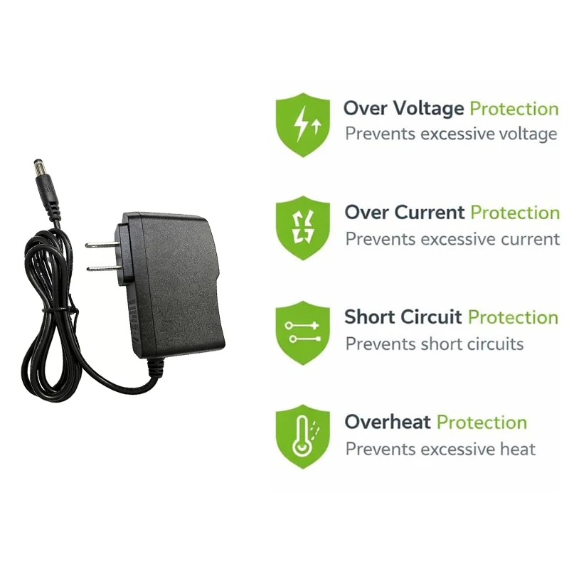DC 5V 2A Android TV Box Adapter 5.5 x 2.1 mm Plug AC100V–240V Power Supply Compatible with T95, X96 Max, and H96 TV Boxes Router