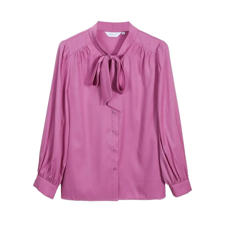 플러스 사이즈 통통녀 셔츠, 프렌치 스타일 루즈핏 살코기, 코디하기 쉬운 슬림 라인 셔츠, 2024 용수철 신상