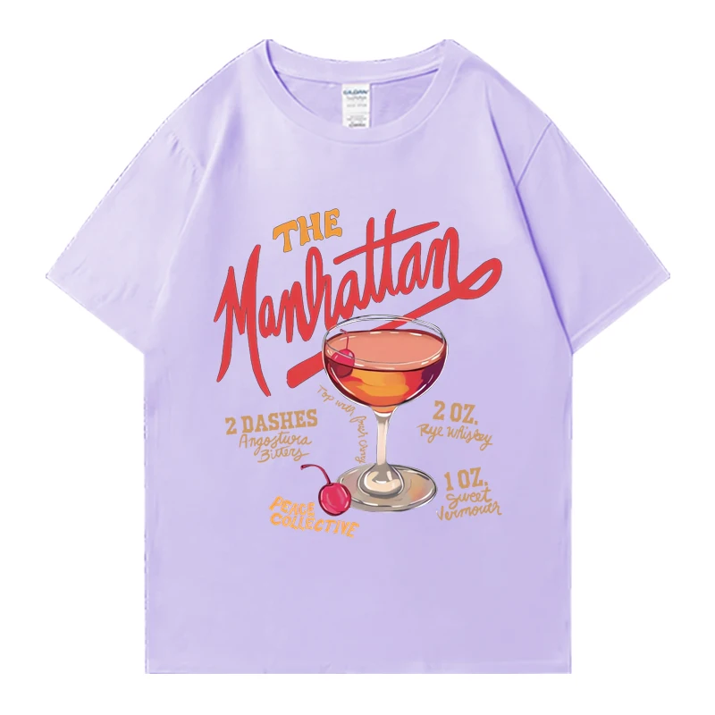 Heißer Verkauf Manhattan Schwergewicht Vintage T-Shirt Männer Frauen lässig übergroße Kurzarm T-Shirts Unisex lustige reine Baumwolle Tops