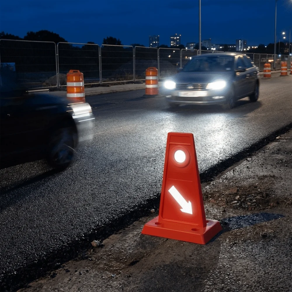 

Дорожный разделитель из ТПУ-материала: высокая гибкость, ударопрочность, дорожный предупреждающий знак, простая установка, четкая визуальная навигация