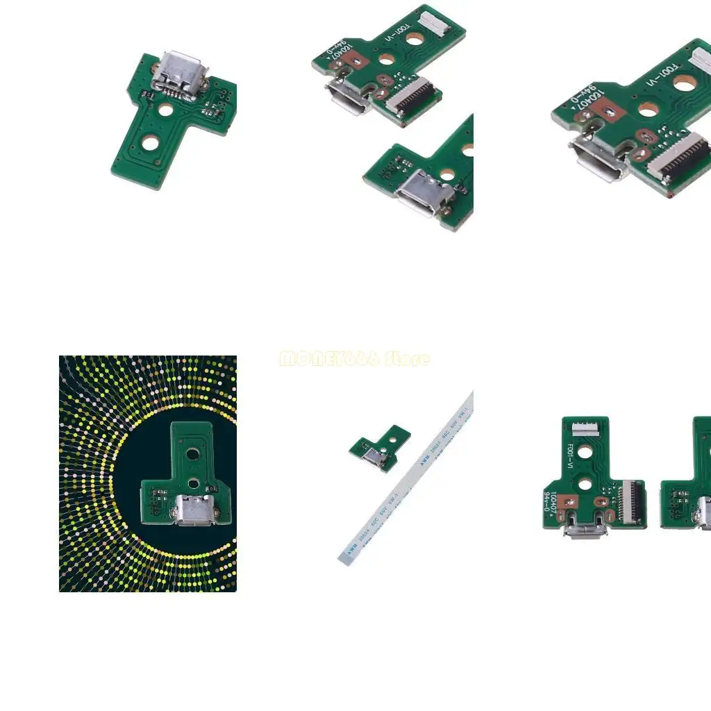 JDS-030 게임 컨트롤러 용 12 핀 플렉스 케이블이있는 F62C USB 충전 포트 보드