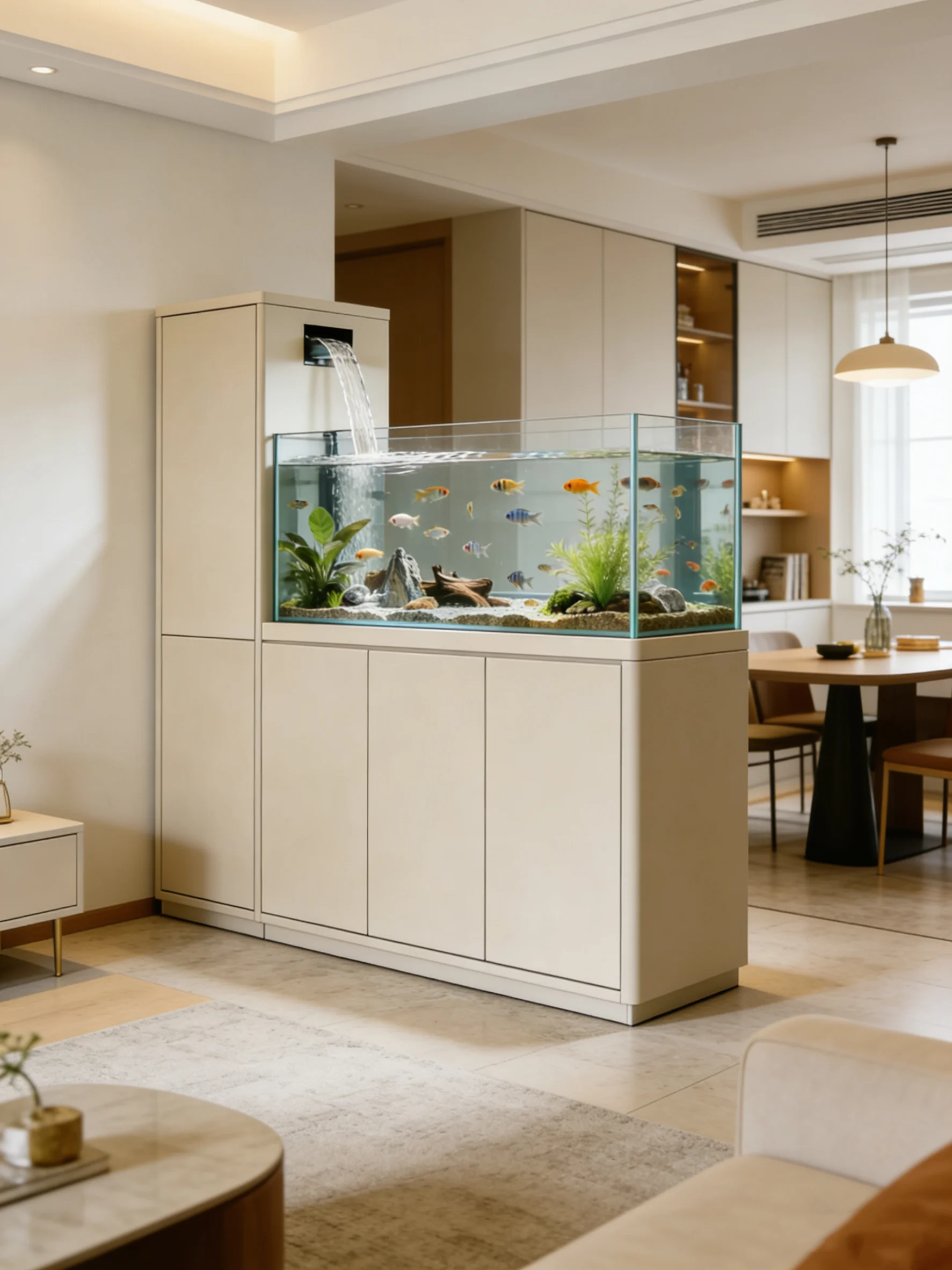 

2026 new living room flowing water oxygen all-in-one machine for household floor landscaping ecological tank