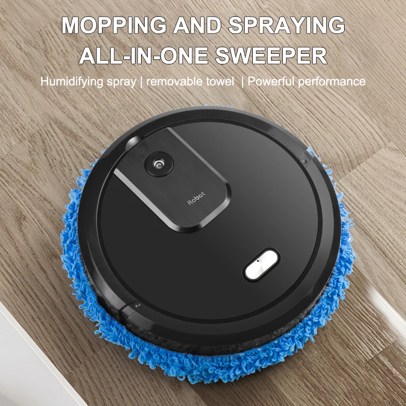 2024 Smart Sweeping and Mop Robot Vacuum Cleaner Dry and Wet Mopping Rechargeable Robot Home Appliance with Humidifying Spray