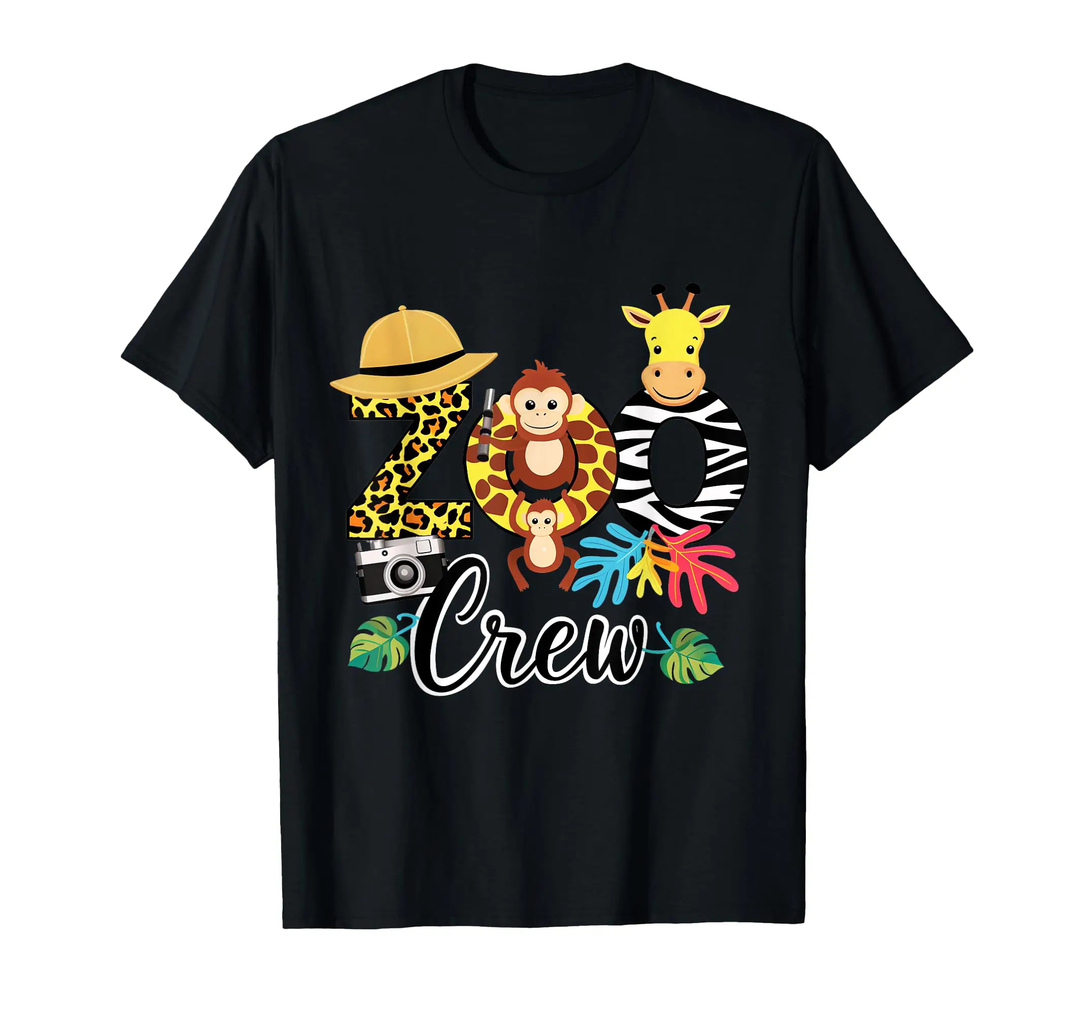 Zoo Giraffe Crew Safari Animal Zoo Keeper Classic Logo T Shirt and Stickers, Unisex Adult T Shirt Collection