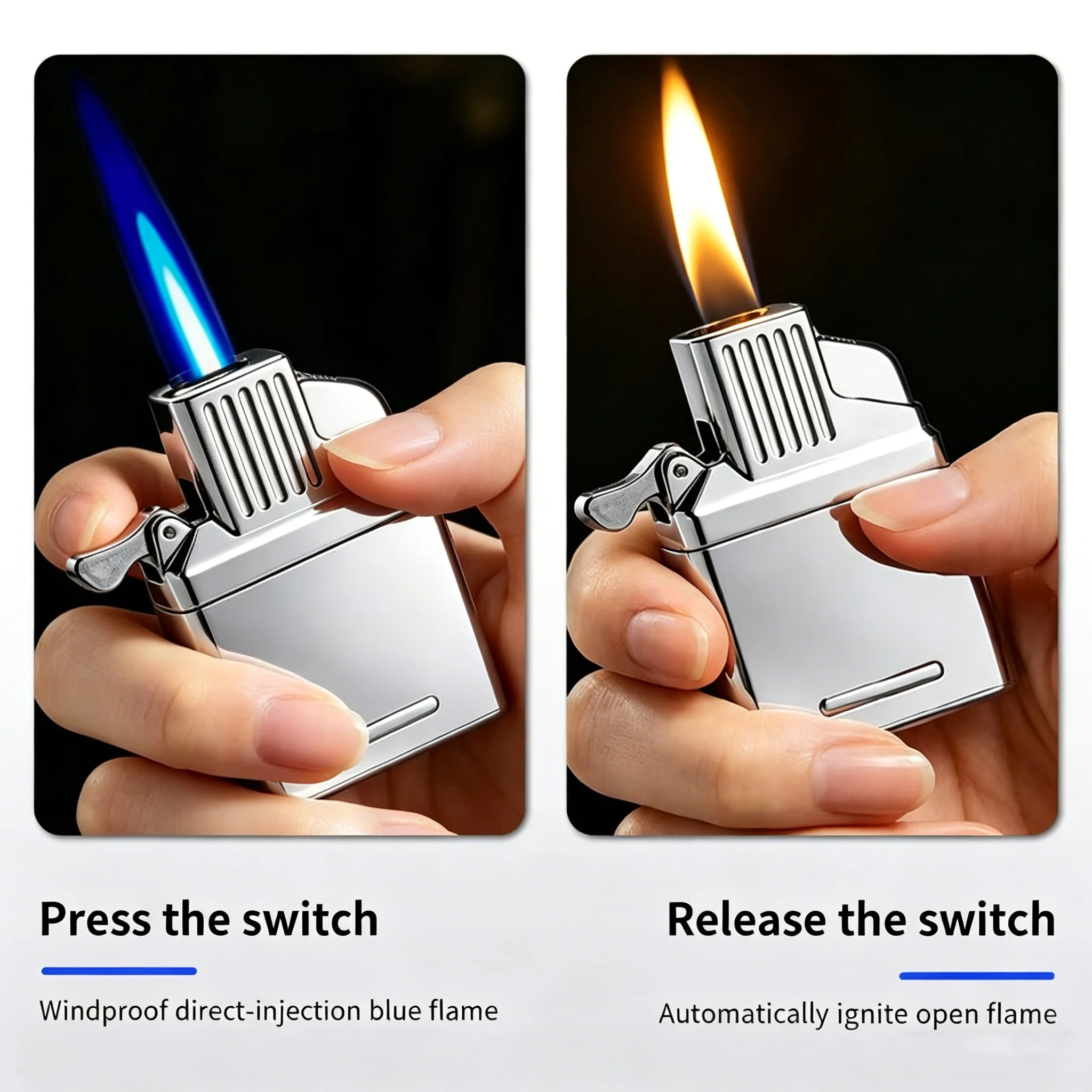 Metal Gas Insert 2-in-1 Soft Flame & Windproof Jet Fits Regular Zorro Zippo & Chief Lighters Durable Lighter Replacement Parts view 4