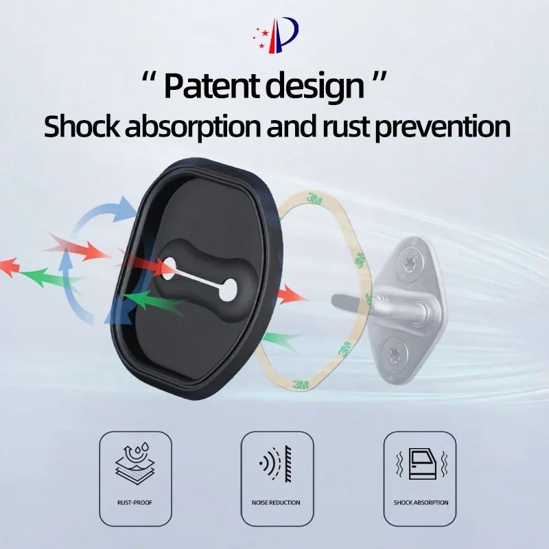 Door Lock Cover Applicable To Lincoln, Aviator, Navigator, Corsair, Silicone Rustproof Mute Protector, Shock Absorption, 4Pcs