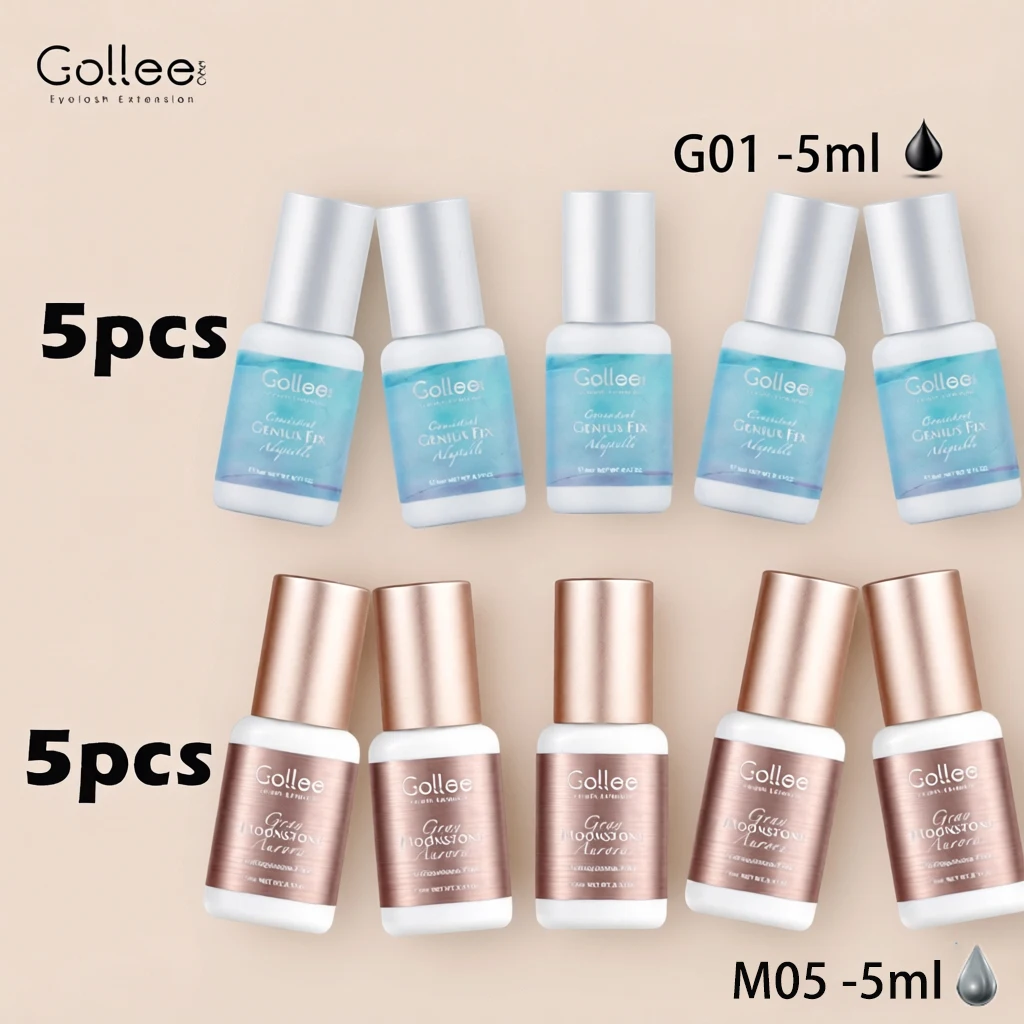 

Gollee Hypoallergenic Eyelash Glue for Sensitive Eyes - Gray Black, Waterproof , Professional All Weather Long Lasting Adhesive