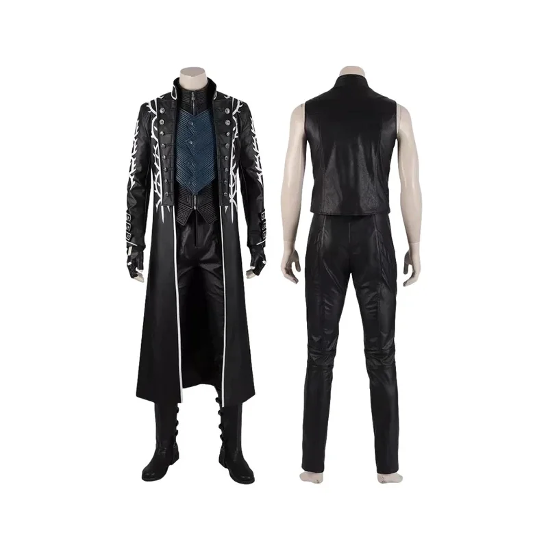 Juego DMC5 disfraz de cosplay Virgil, botas, adecuado para fiestas de exposición de anime de Halloween