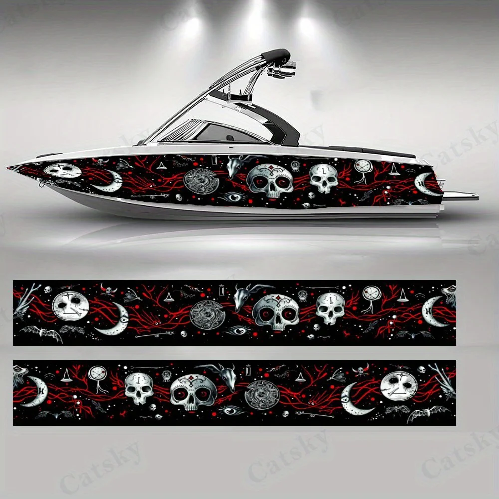 Dark Fantasy Collection  Boat sticker vinyl ship pontoon deck Boat fishing decorative pontoon boats decal