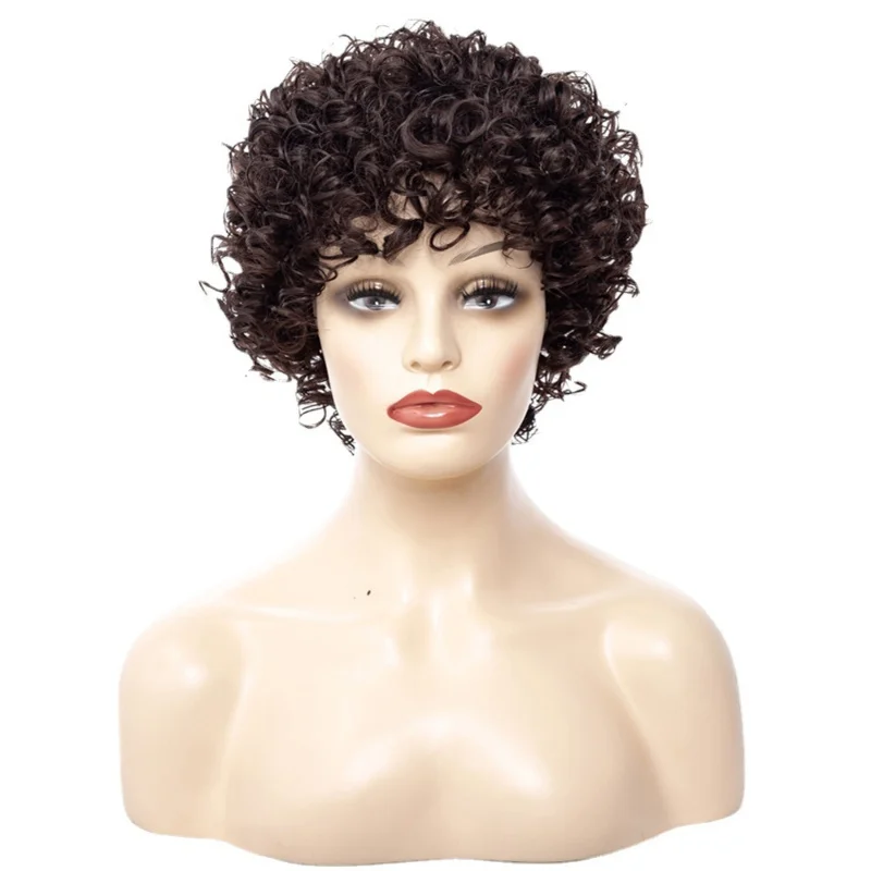 

, short , African , small curly hair wig