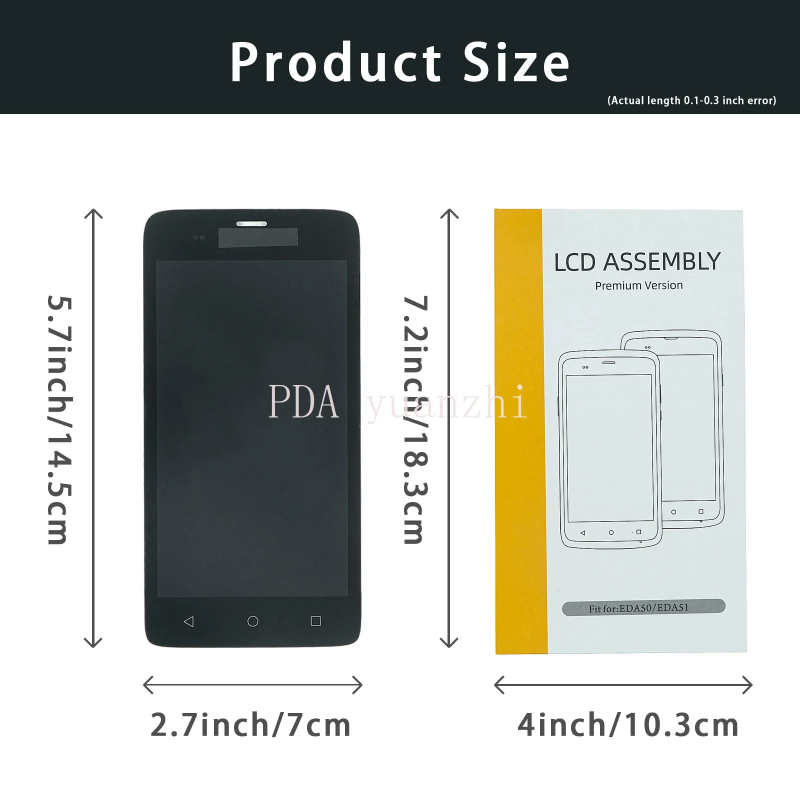 Imagem -06 - Módulo Lcd com Tela Sensível ao Toque Digitalizador para Honeywell Eda51 Novo