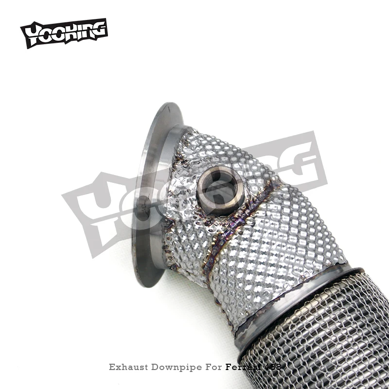 Custom Catted Header Downpipe For Ferrari 488 GTB/Spider/Pista 3.9T V8 2015-2019 Stainless Steel Exhaust System With Catalyst