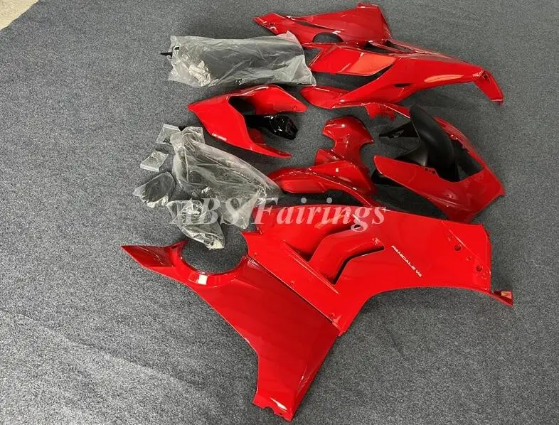 Injection Mold New ABS Motorcycle Fairings Kit Fit For Ducati V4 Panigale s 2020 2021 2022 20 21 22 Bodywork Set Red Glossy