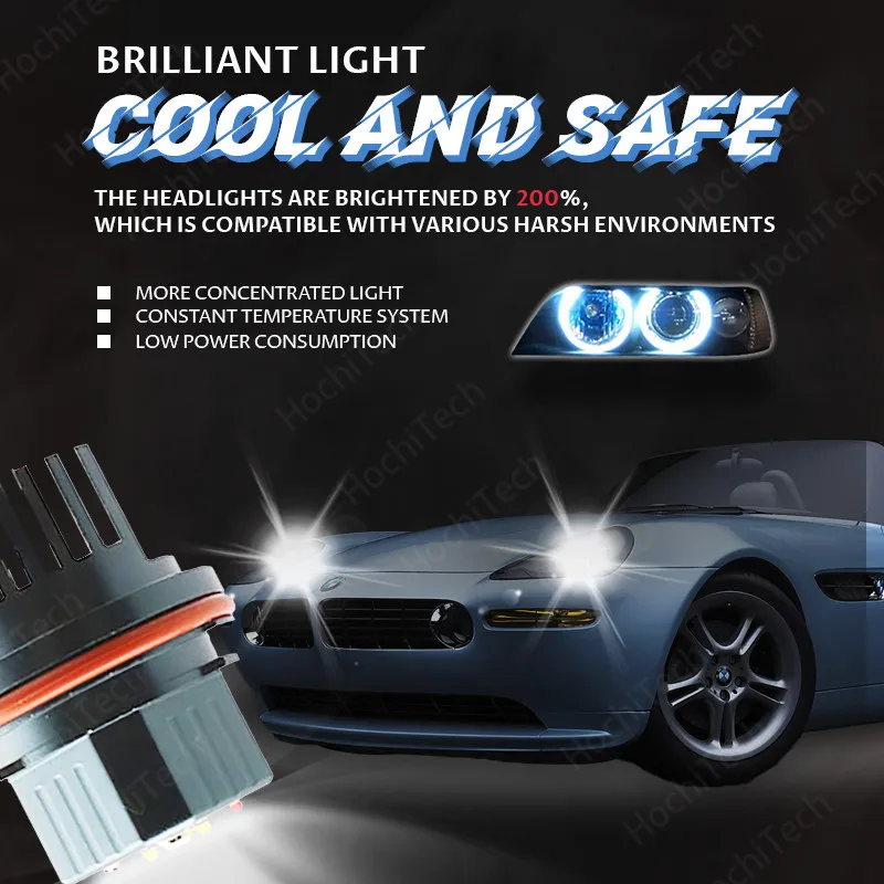 

For BMW 5 series E60 2004 2005 2006 2007 Ultra Bright free error 6000K IP65 White LED Light Bulb LED Angel Eyes Marker