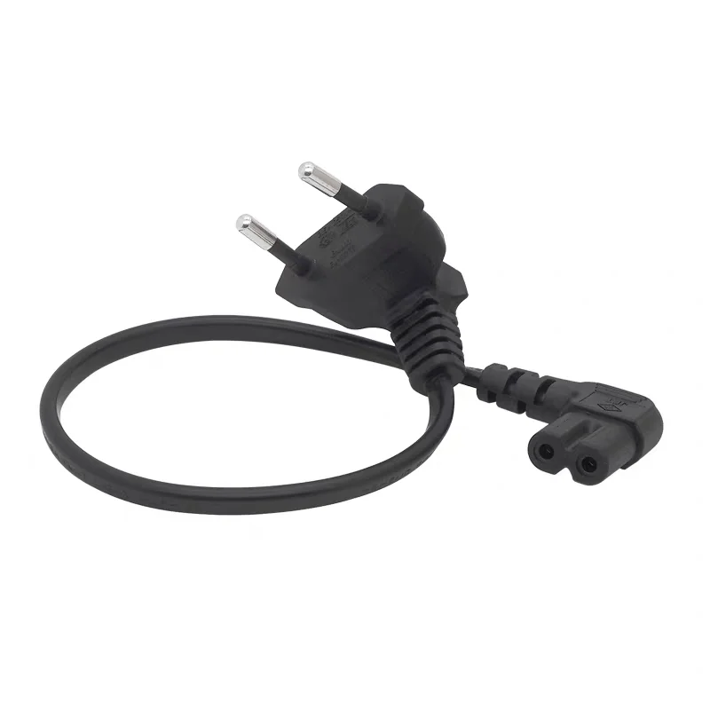 

CE VDE European plug two plugs L-type hoe 8-shaped tail 90-degree elbow power cord European standard two plugs