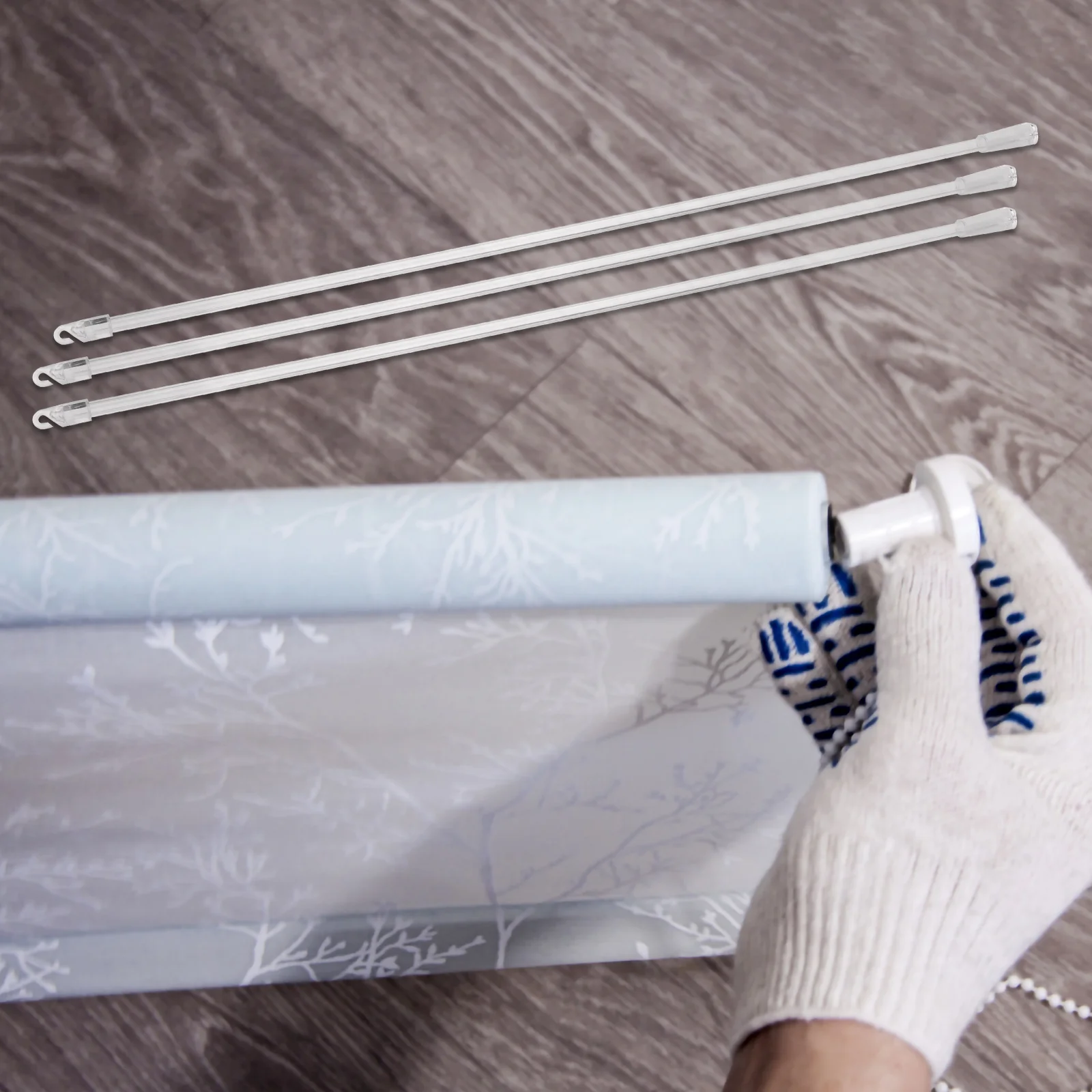 6 Pcs Venetian Blind Rod Transparent Wands Home Curtain Pull Poles Vertical Repair White Window Rods Cordless Blender