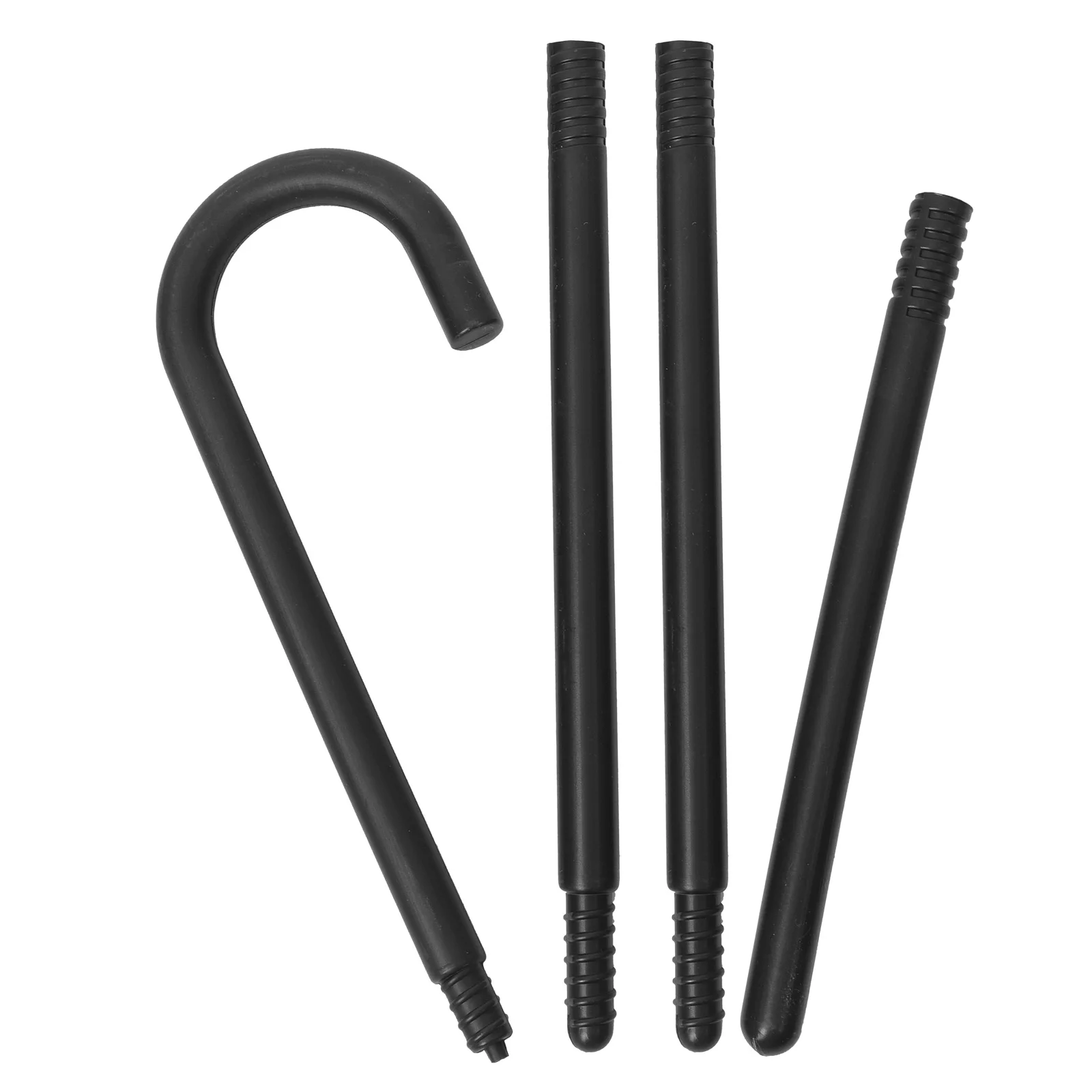 

Magician Crutch Cane Prop Halloween Walking Stick Accessory Black Four Sections Children Adult Cosplay Party Supplies Dance
