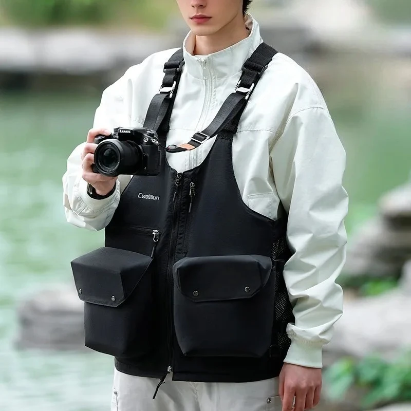 

Multi-functional Photography Vest for Outdoor with Large Capacity Bags Portable Camera One Shoulder Storage Bag with Vest Strap