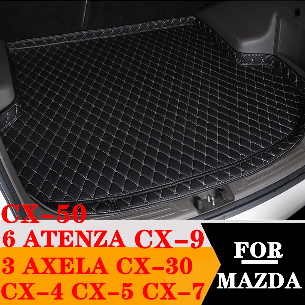 High Side Car Trunk Mat For MAZDA 3 Axela CX30 CX-4 CX-5 CX-7 6 ATENZA CX-30 CX-50 CX-9 XPE Rear Cargo Cover Liner Boot Tail Pad