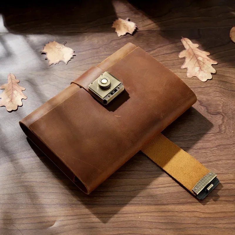 جلد طبيعي حلقات شخصية مخطط الرجعية كلمة المرور كتاب مع قفل مذكرات الإبداعية المحمولة المفكرة طالب المدرسة القرطاسية