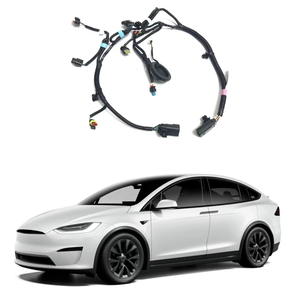 

For Tesla Auto Parts Model X Rear Bumper Reversing Millimeter Wave Radar Harness 1032435-00 - F