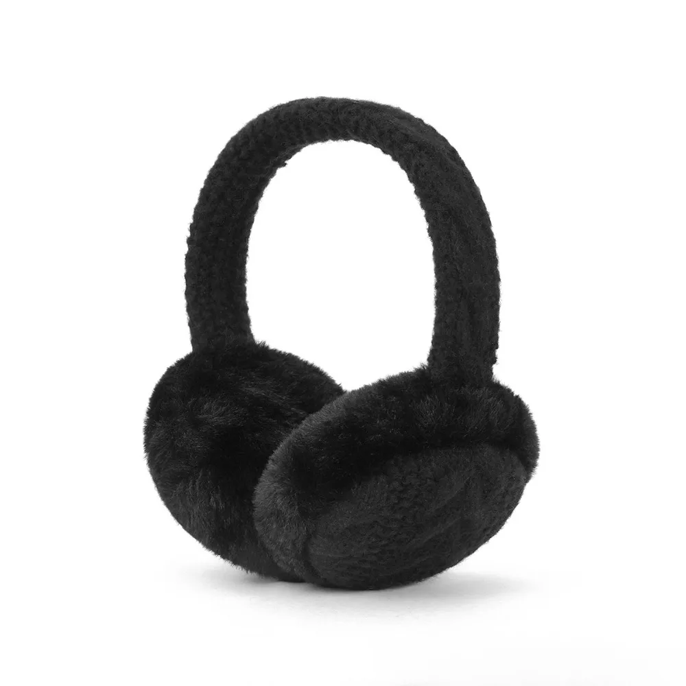 Gifts Soft Foldable Earmuffs Behind-the-Head Warm Winter Knit Earmuffs Windproof Ear Warmers Winter Accessories