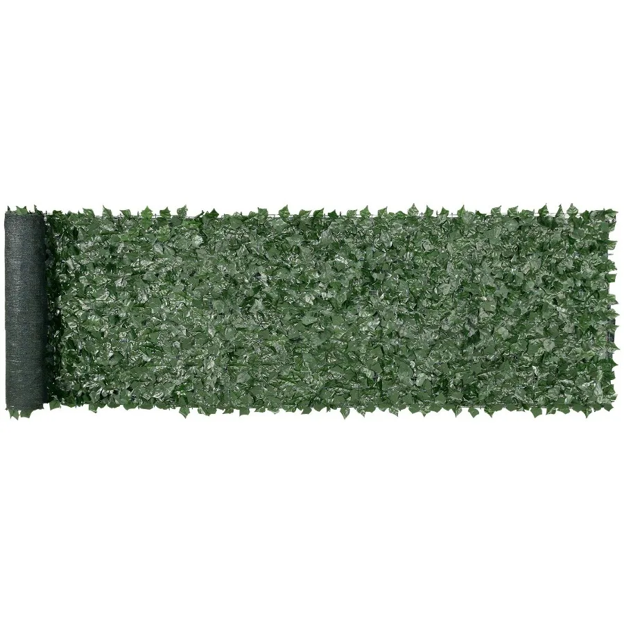 

Искусственный забор из плюща Ivy Privacy Fence 39 x 158 дюймов, зеленая стена-экран, ограждение из плюща с сетчатой основой и усиленными соединениями