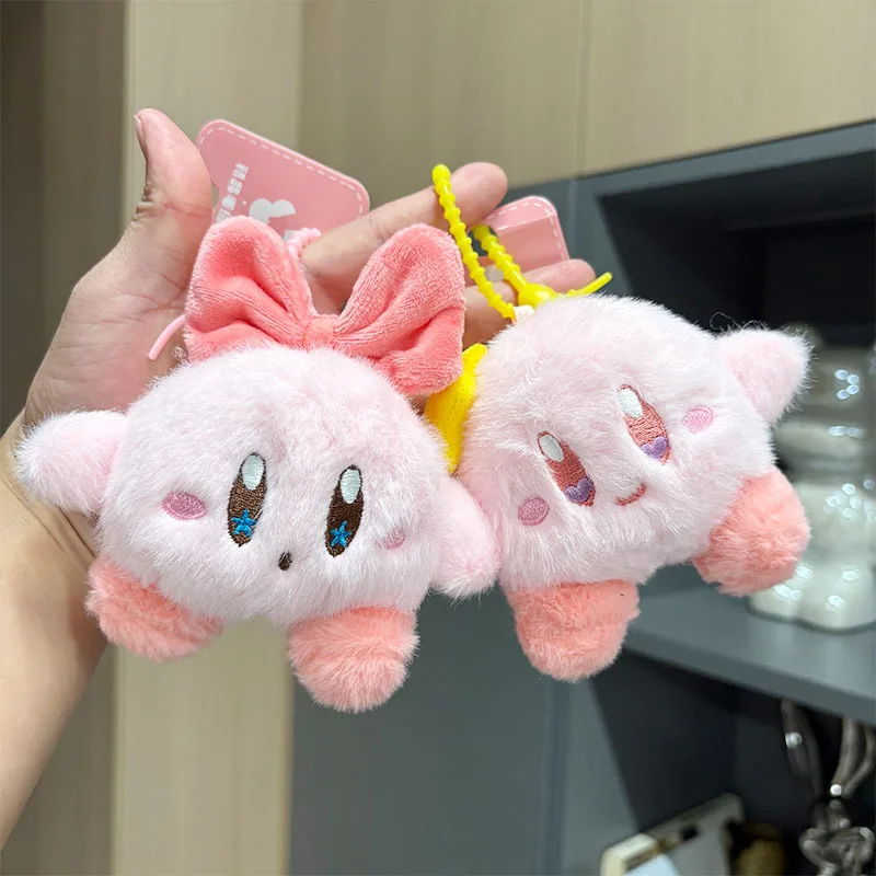 New Anime Star Kirby Waddle Dee Keychain Stuffed Peluche Plush Cartoon Toys Gifts for Birthday
