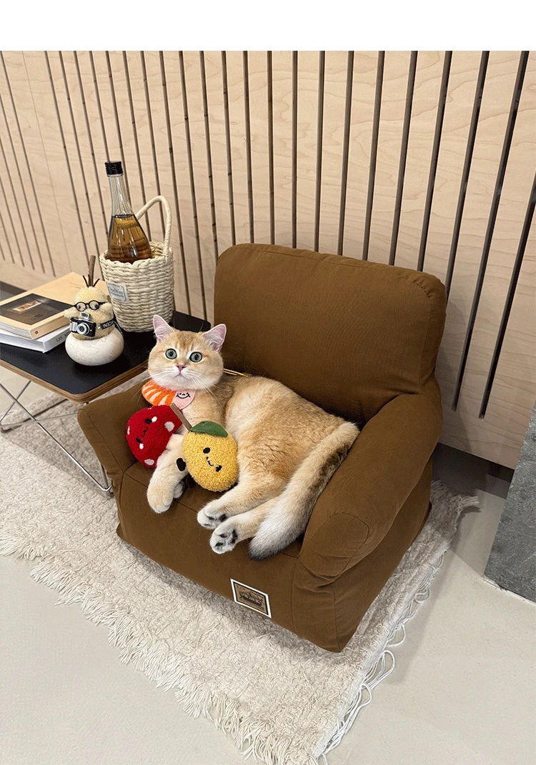 

2025 New Ins-Style Pet Sofa Bed for Cats, Dogs, Kids - Removable Washable Cover, All-Season Cozy Cat Bed/Dog Bed, Soft Pet Bed