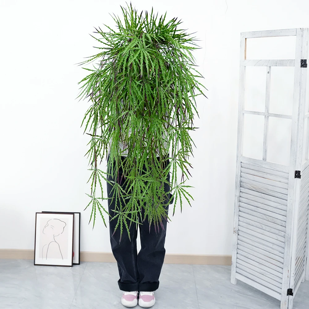 120cm Artificial Green Plants Persian Leaf Large Wall Hanging Fern Leaves Vines Outdoor Bars Restaurants Decoration Materials