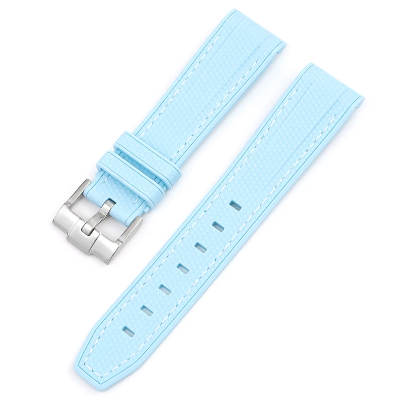 20 mm Gummi-Silikon-Uhrenarmband für Omega X Swatch Joint MoonSwatch-Armband für Seamaster 300 Herren Damen-Armband mit gebogenem Ende