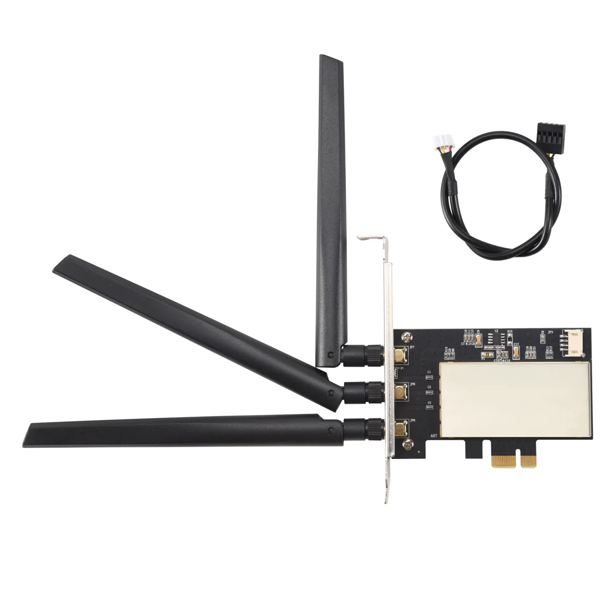 for Broadcom Bcm94360CSAX Bcm943602CS Bcm94331CSAX WLAN Card Desktop PCI-E Converter Adapter + Antenna for WiFi Card