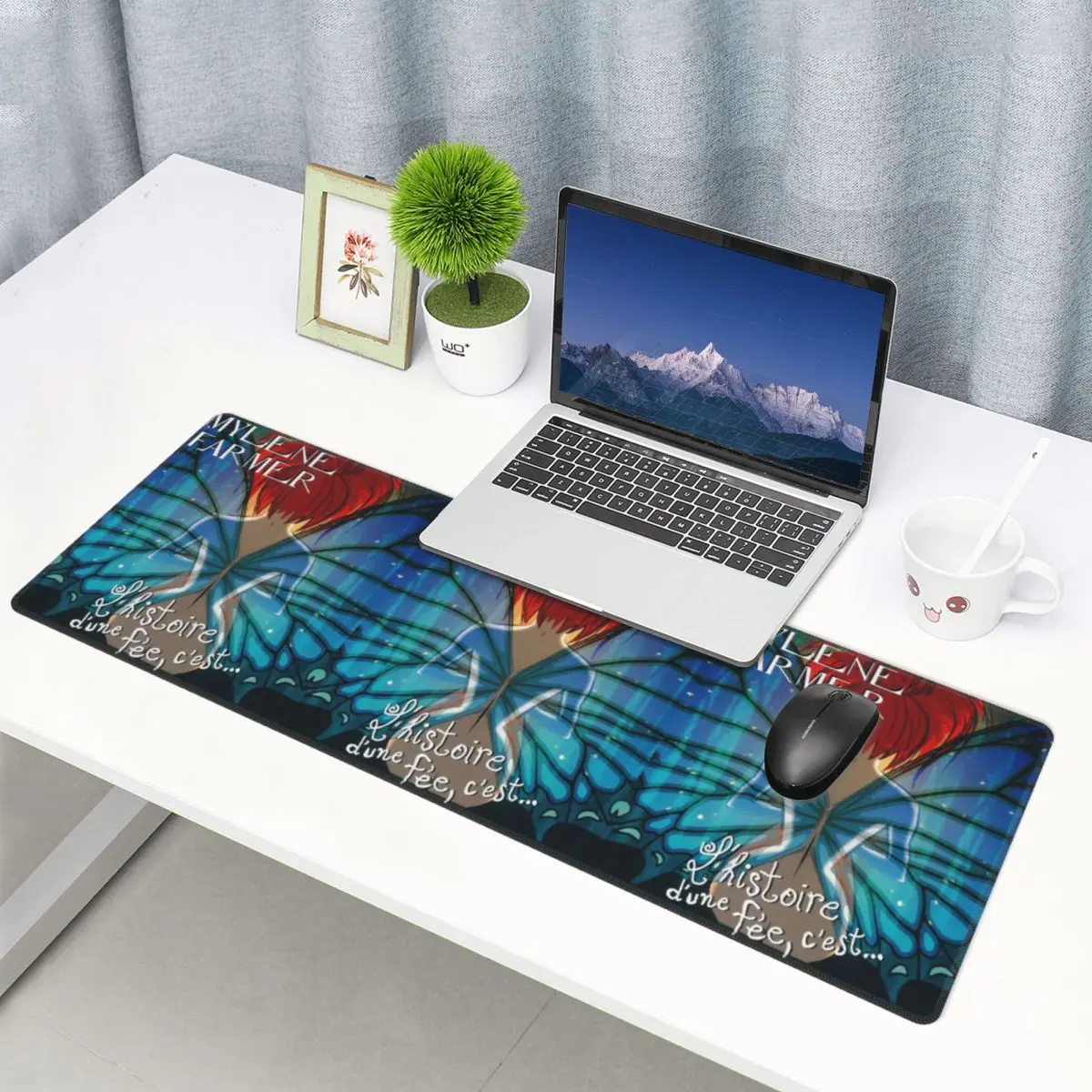 Large Mouse Pad Mylene Farmer French Singer Gamer PC Laptop Mats Keyboard Carpet Computer Gaming Office Accessories Desk Mat