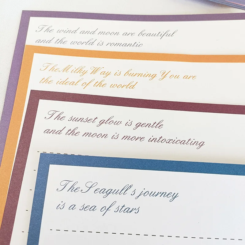 Custom. Paper Letter Envelope Set Sunset Handwritten Letter Paper Artistic Confession Love Letter Blessing Message Letter Paper