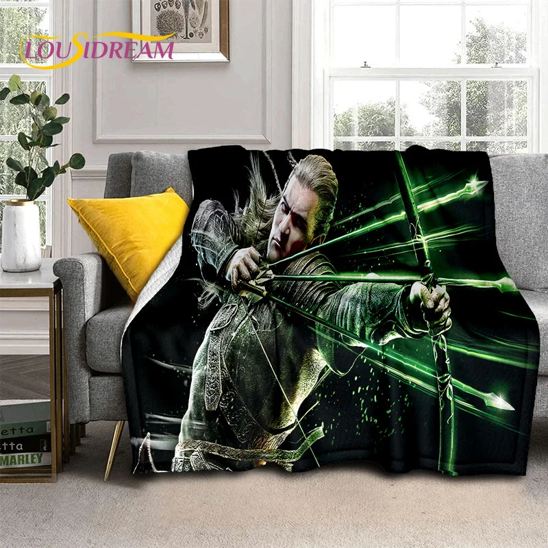 

HD H-Hobbit 3D L-Lord of The Rings Movie Blanket,Soft Throw Blanket for Home Bedroom Bed Sofa Picnic Travel Cover Blanket Kids