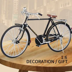 1:6 Retro Classic Two Eight Big Bar Mini Alloy Model Bicycle Diecast Metal Bike Adult Simulation Collection Gift Toy Boy Racing