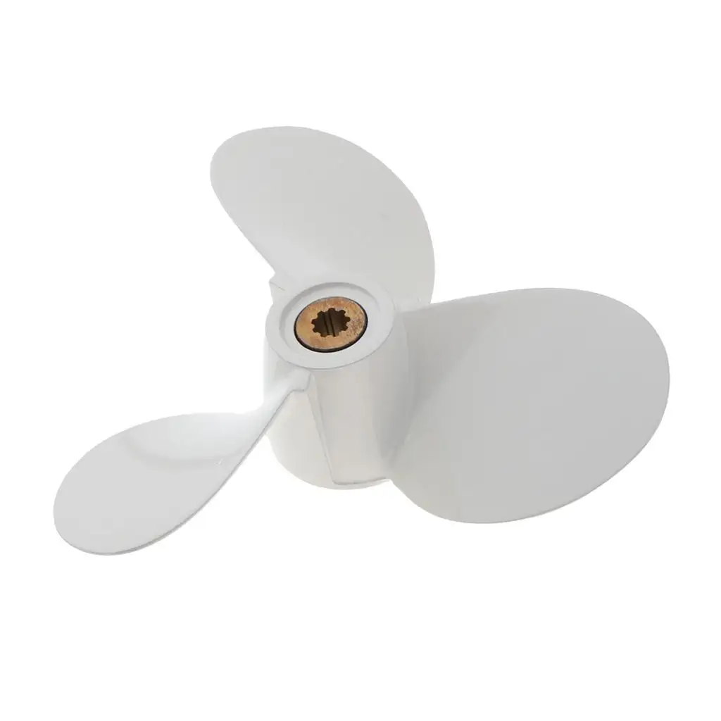 

Aluminum Marine Boat Propeller White 3 Blade Outboard Prop for Yamaha 4 5 6 HP Motor Hardware Equipment