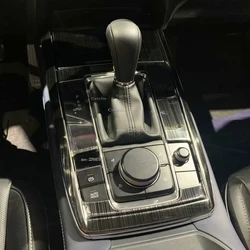 For Mazda Cx-30 Cx30 2020-2022 2023 Stainless Black Console Gear Panel Frame Console Gear Shift Panel Cover Trim Accessories