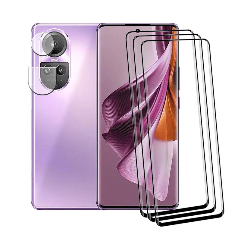 For OPPO Reno 10 Pro Tempered Glass Reno 10 Screen Glass 9D Front Film For OPPO Reno 10 Pro Reno 10 Soft Camera film