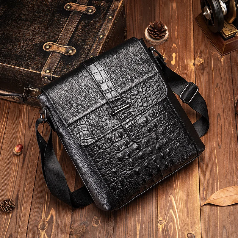 Shoulder Bag For Men Genuine Leather Handbag Male Crossbody Bolso Hombre Business Briefcase Mens Casual Travel Messenger Bag