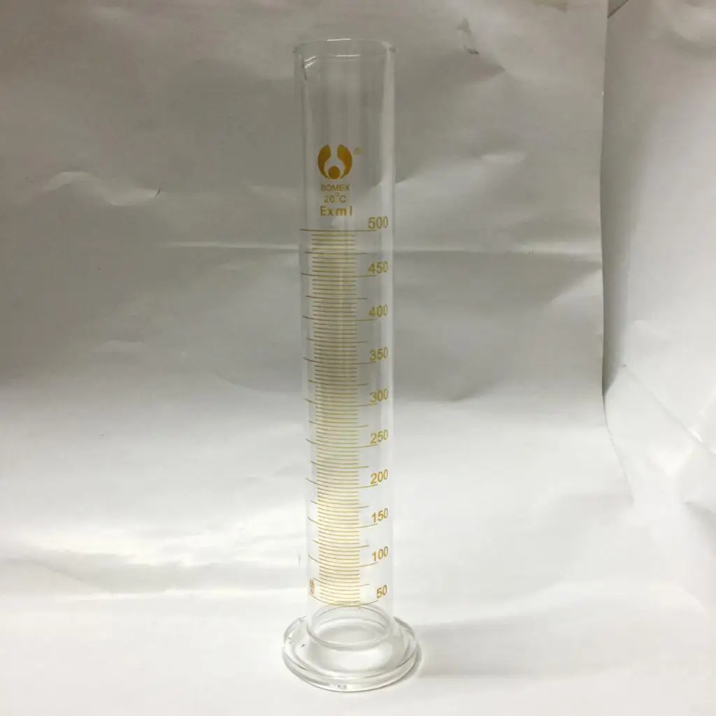 Lab Glass Measuring Cylinder with Graduated Scale for Mixing Drinks and Educational Experiments