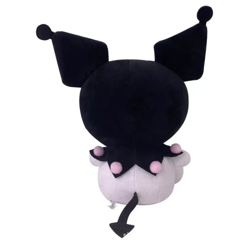 25cm Sanrio Black Cartoon Sitting Kuromi Pillow Plush Toy Cartoon Soft Fill Animal Strawberry Melody Doll Girl Birthday Gift