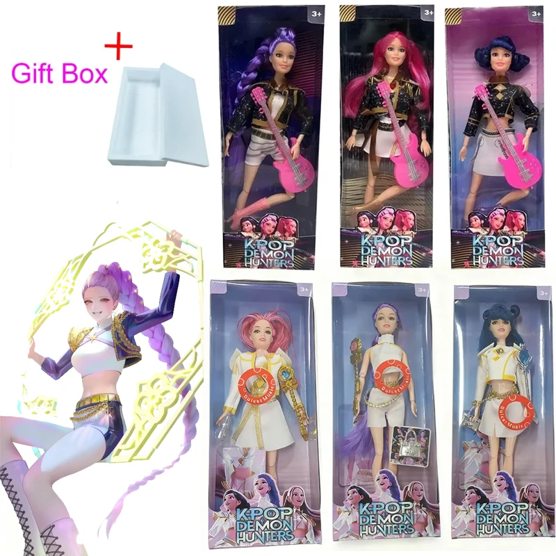 

Fashion Dolls K-Pop Demon Hunters Fashion Dolls with Musical Instruments Desktop Collection Ornaments Toys Gifts Festival Gifts