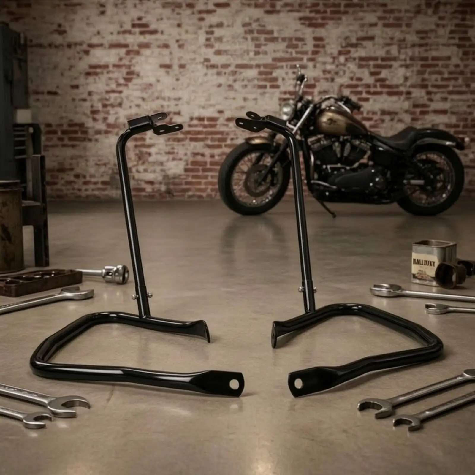 Motorcycle Bumper Bar Metal Rear Crash Guard for Cruiser Touring Bike Saddlebag Protector Sturdy Construction