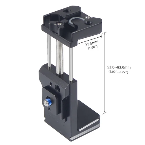 Imagen 2 del producto Soporte para banco de energía para teléfono móvil de 53-83mm, abrazadera para banco de energía, soporte SSD/con zapata fría para DJI Mic 1/2 para cámara DSLR