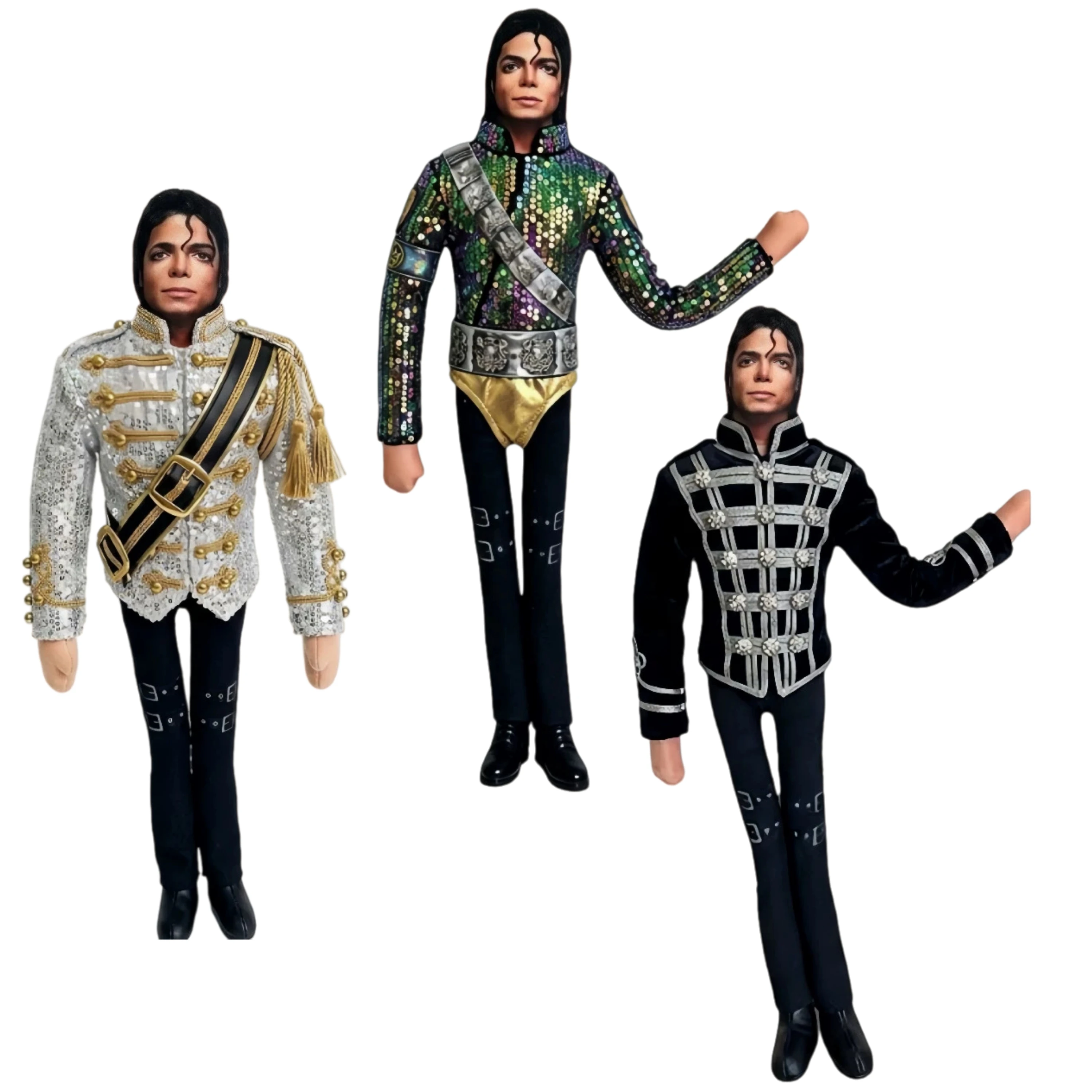 New Latest Style Michael Jackson Cosplay Prop Doll Plush Stuffed Figure Dolls Room Decoration Abstract Joint Mobility Props Gift