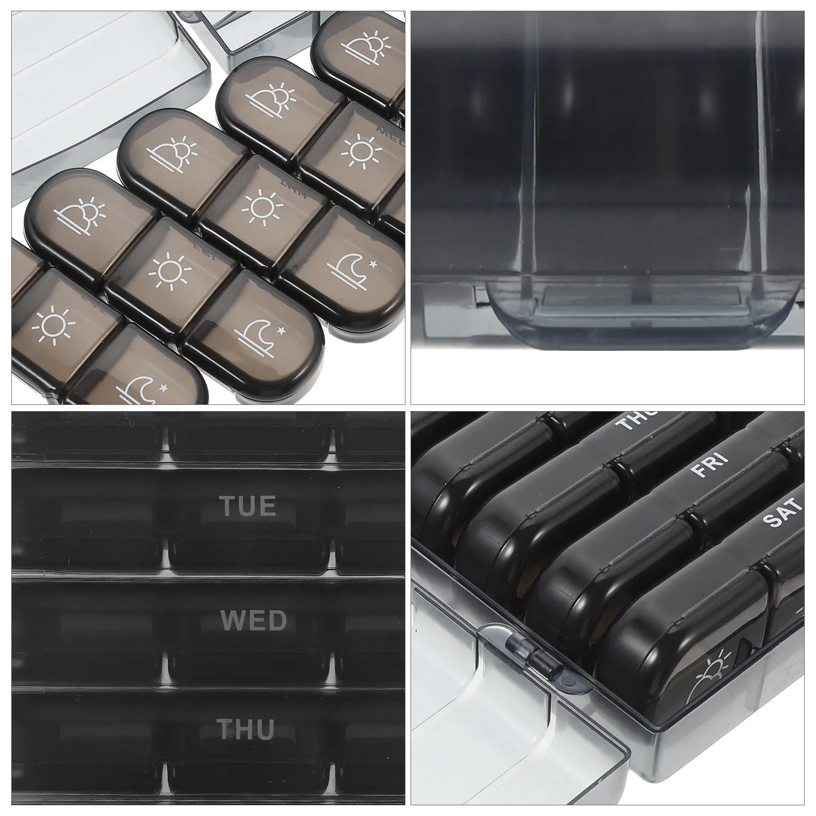 21-Slot Weekly Pills Organizer Compact Portable Medicine Dispenser for Seniors Vitamins Supplements Travel Medicine Case