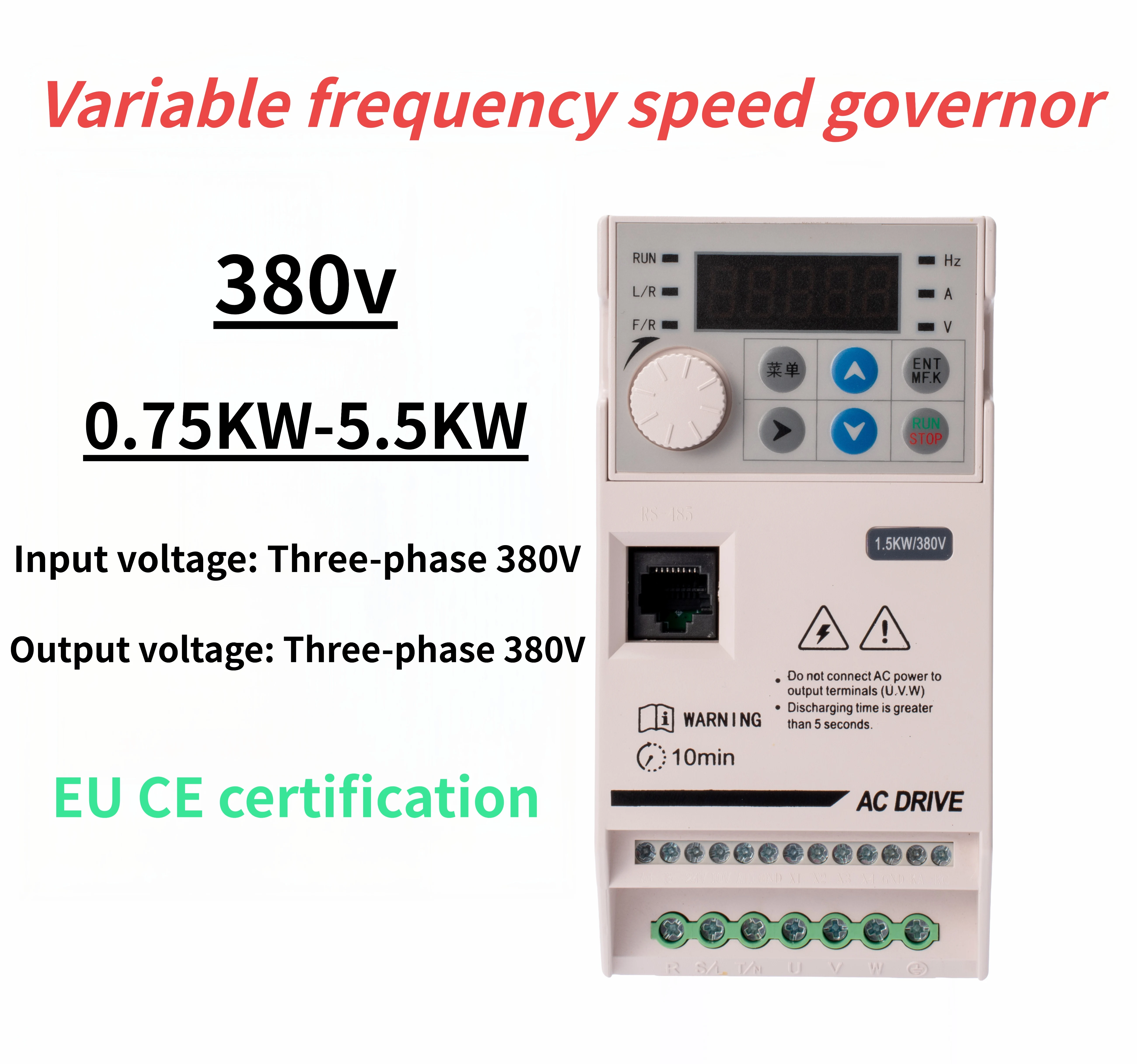0.75KW 1.5KW 2.2KW 4KW 5.5KW Frequency Inverter 1PH/3PH 220V 380V Output Frequency Converter Variable Frequency Drive